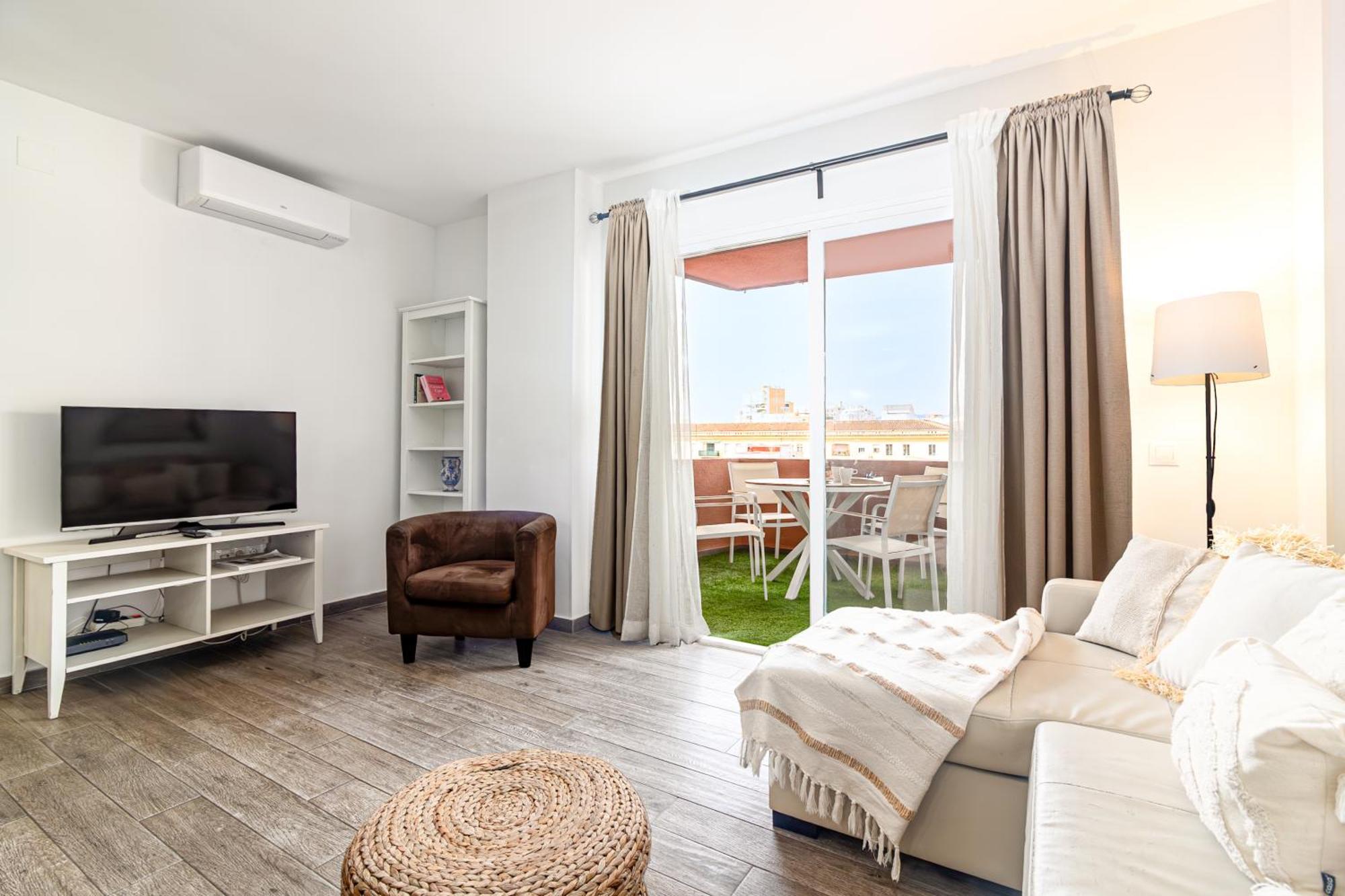 Malaga Center Flat Beach & Terrace Exterior foto